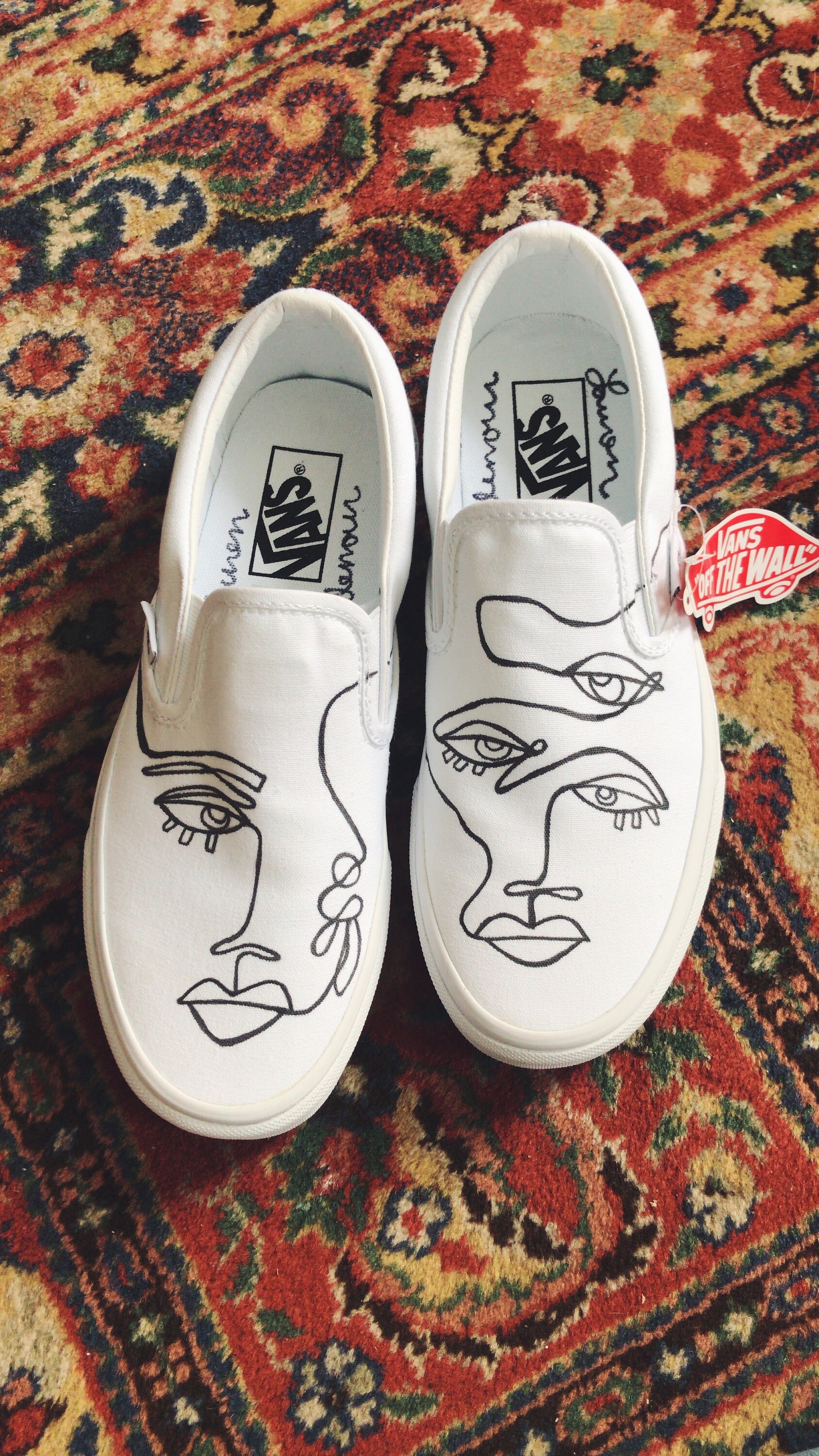 Custom Vans Made to Order Hand Painted Vans Abstract Gift Etsy