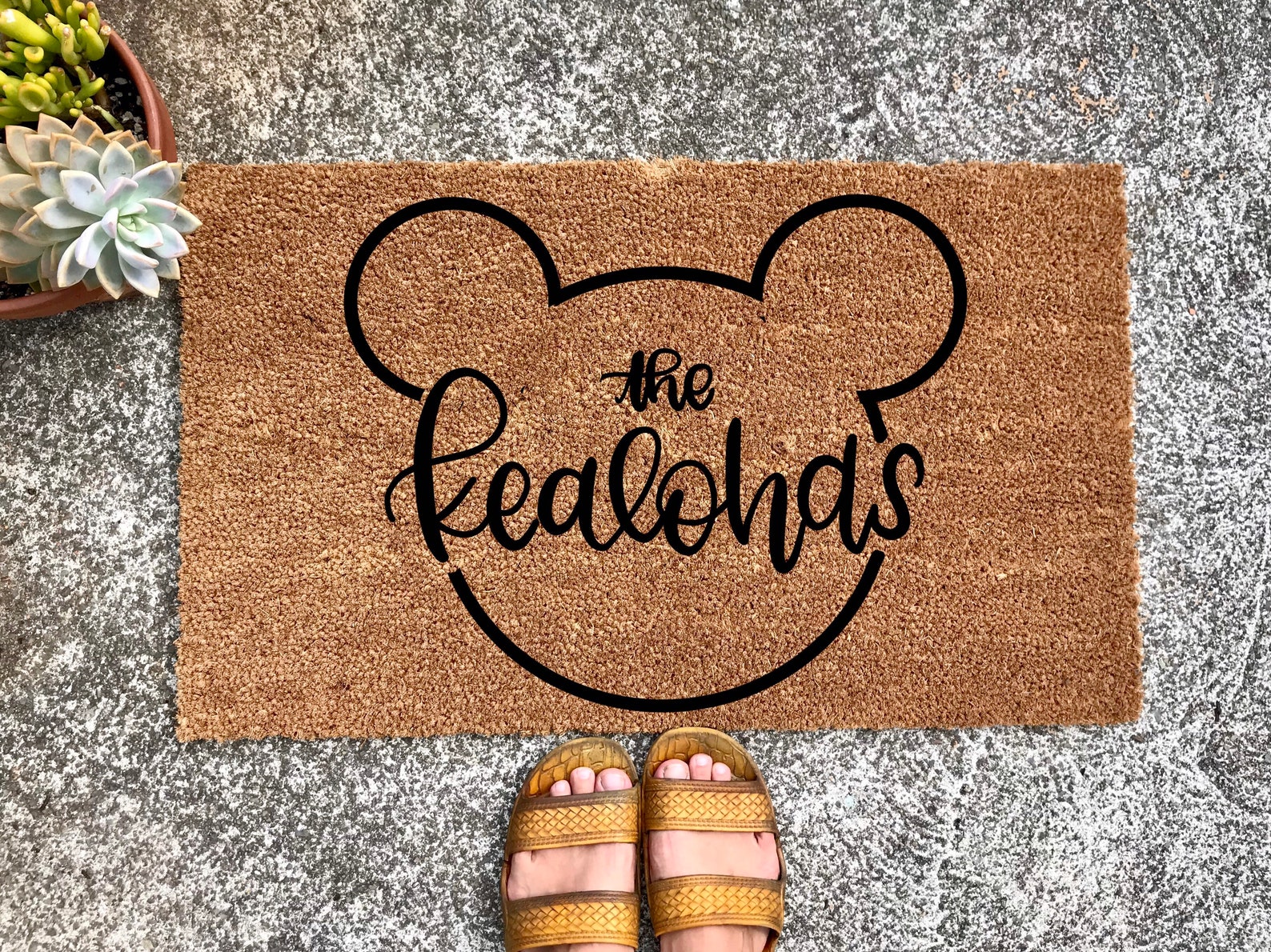 Semi Custom Disney Doormat // Mickey Mouse Doormat // Home Etsy