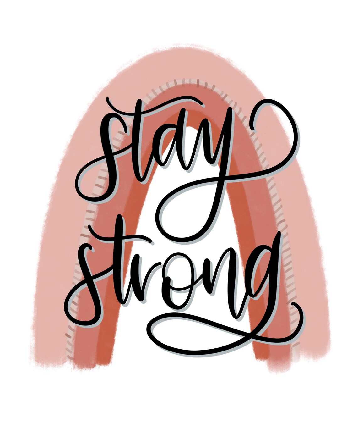 Stay Strong Rainbow Print // Rainbow Print // Wall Art // Etsy