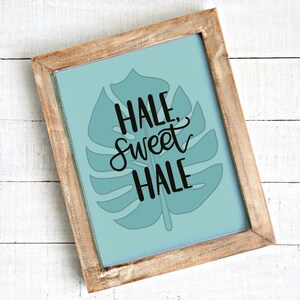 Aqua Hale Sweet Hale-print / Hawaiiaanse muurkunst / Aloha Art / Woonkamerkunst / kinderkamerkunst / Bohoprint