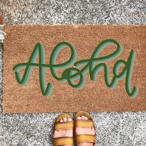 Aloha Gradient Doormat // Welcome Mat // Home Decor // Door Mat // Hawaiian Decor // Hawaii Style