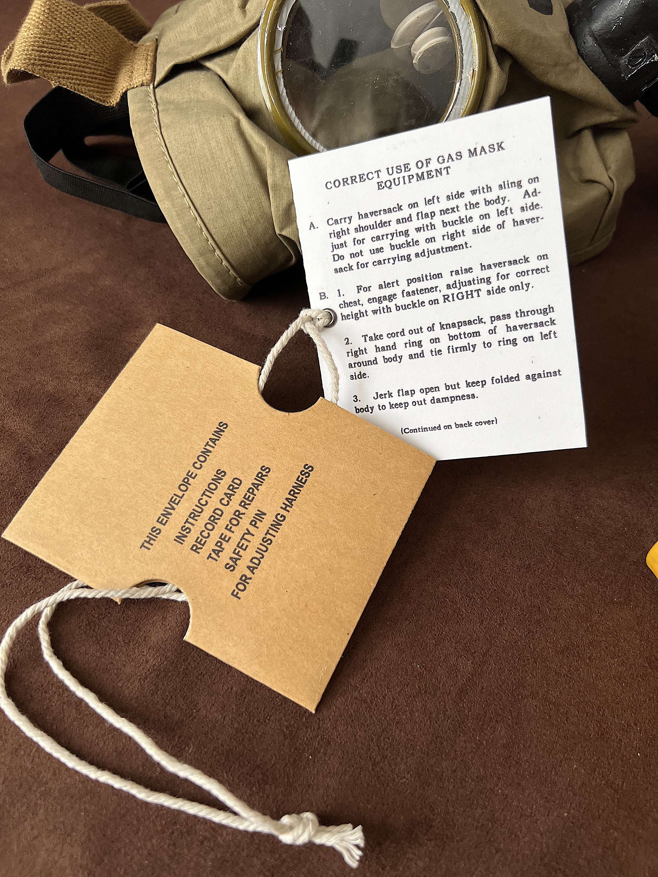 WW1 Gas Mask Instruction Card Reproduction - CEM American Mask - Etsy