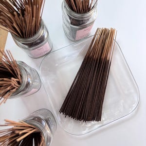 Incense Sticks-  Pipe Tobacco + Sandalwood- Handmade Hand Dipped