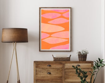 Abstract Poster | Wall Art | Modern Art | Mid Century Modern | Colorful Art | Vintage Art | Contemporary Art | Living Room Poster | Decor