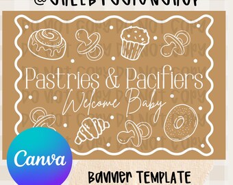Plantilla de banner de Pasteles y Chupetes