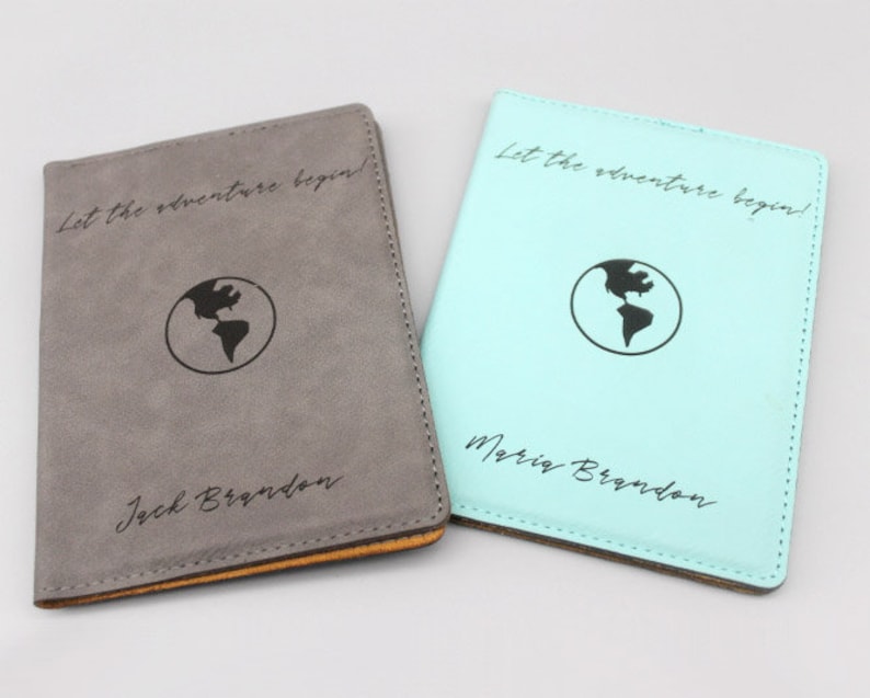His Hers Passport Covers Custom Laser Engraved Passport Etsy