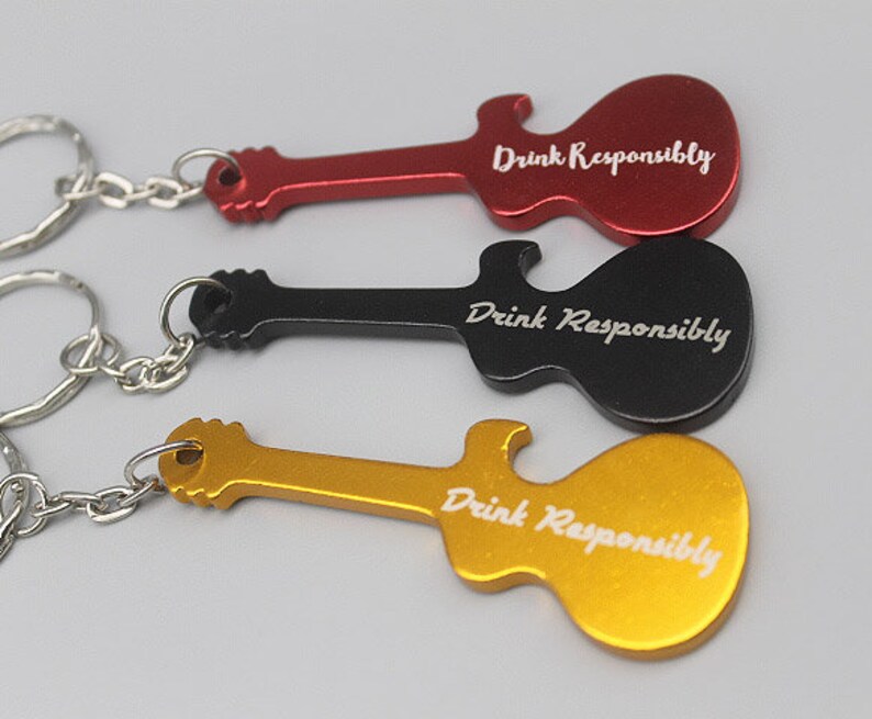Personalized Party Favor Wedding Favors Guitar Bottle Opener Etsy