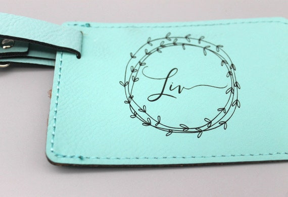 Personalised Luggage Tag Birthday Present Personalized Gift Faux Leather Wedding Bridesmaid Gift Luggage Accessory Gift for Her