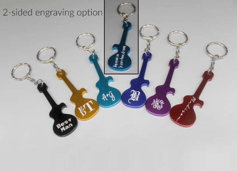 Personalized Party Favor Wedding Favors Guitar Bottle Opener Etsy