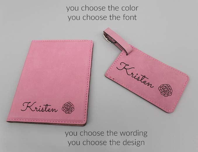 Bridesmaids Gift Set Passport Cover and Luggage Tag Set Faux Etsy