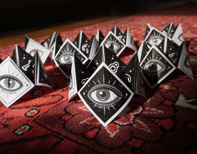 All Seeing Eye Printable Cootie Catcher Paper Fortune Teller Etsy