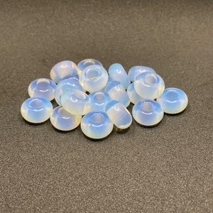 2 Opalite Large Hole Loc Beads - 6mm bead hole