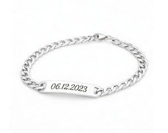Women's bracelet with personal engraving - stainless steel bracelet for women - personalized