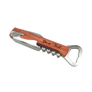 Bottle opener / corkscrew with personal engraving - personalized gift