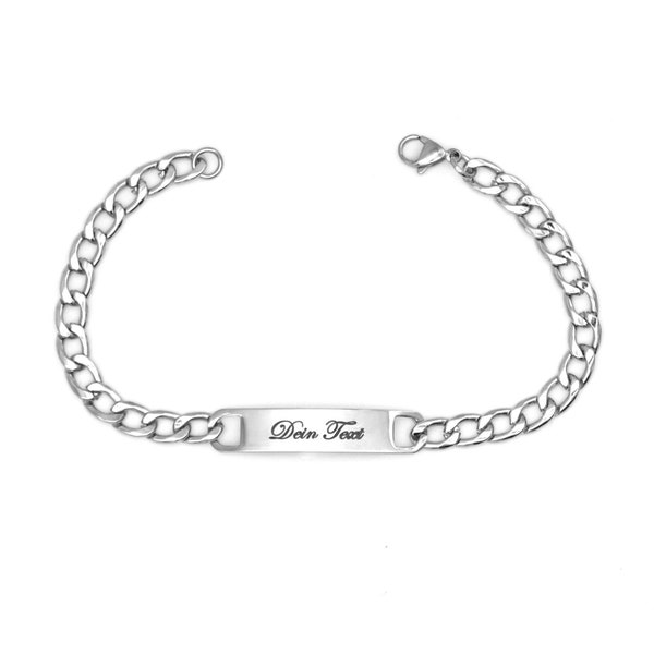 Damenarmband mit persönlicher Gravur - Edelstahl Armband für Frauen - personalisiert