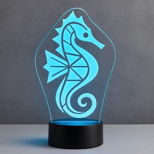Illuminated sign with personal text or logo - personalized illuminated sign stand - acrylic glass