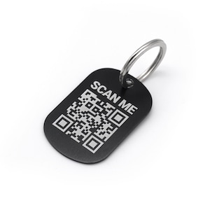 QR-Code Schlüsselanhänger - Aluminium Schlüsselanhänger mit graviertem QRCode