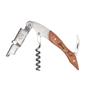 Premium waiter's corkscrew with personal engraving - corkscrew & beer opener with foil cutter