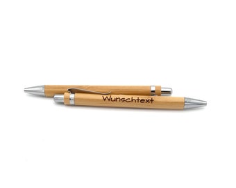 Schmalz® Bamboo Writing Set With Box Ballpoint Pen And Mechanical