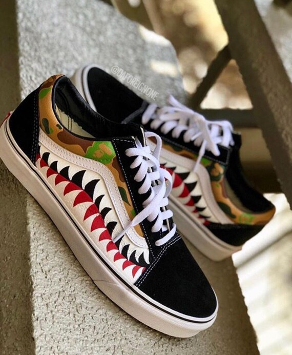 Bape teeth vans clearance