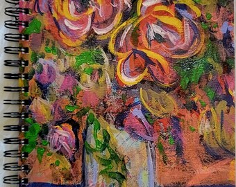 Flowers in a Vase Blank Notebook Journal