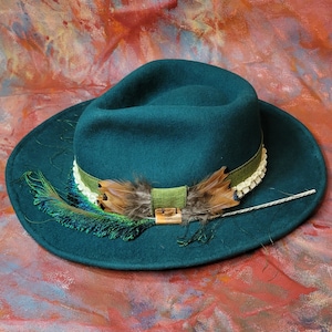 Peacock Fedora - Etsy display picture 2