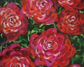 Rosen. Rosen. Rosen. Rosen Acrylmalerei