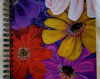 Colorful Daisys Notebook Journal Blank Pages