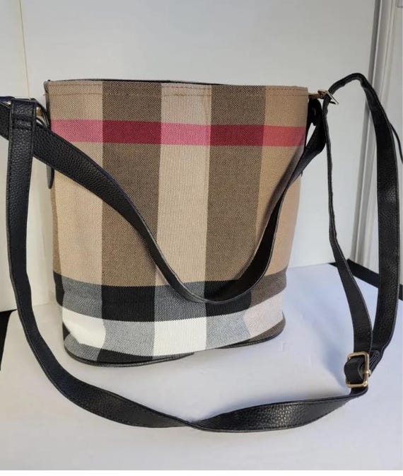 Large Multicolor Bucket Bag, Patterned Bucket Pur… - image 1