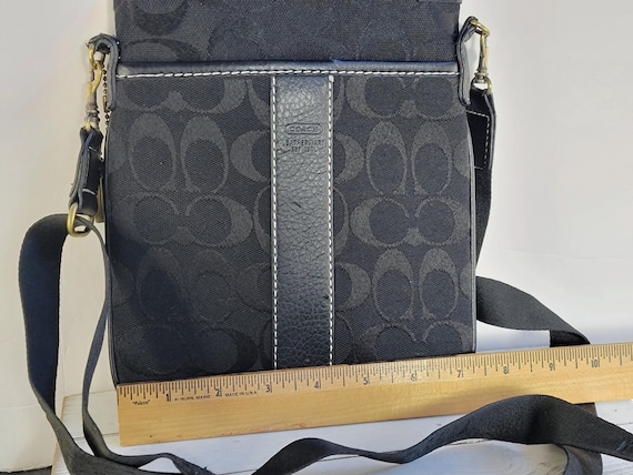 Authentic Black Coach Monogram Zip Crossbody | De… - image 13