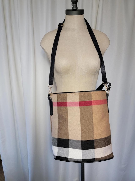 Large Multicolor Bucket Bag, Patterned Bucket Pur… - image 10