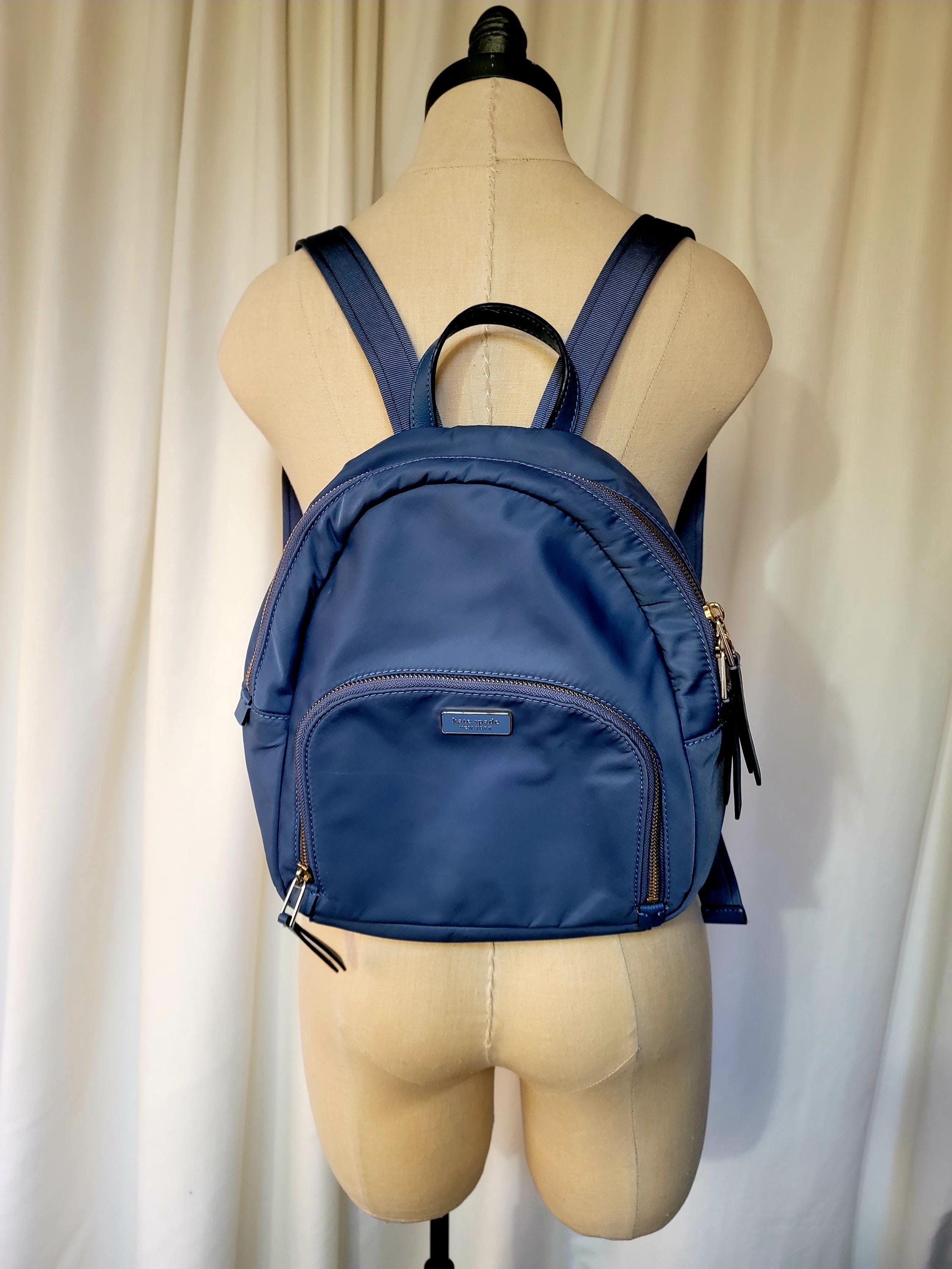 Kate Spade mini backpack. Used/ minor marks see pictures kate spade Emma Small Backpack - tide blue | Mercari main image 3
