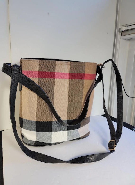 Large Multicolor Bucket Bag, Patterned Bucket Pur… - image 4