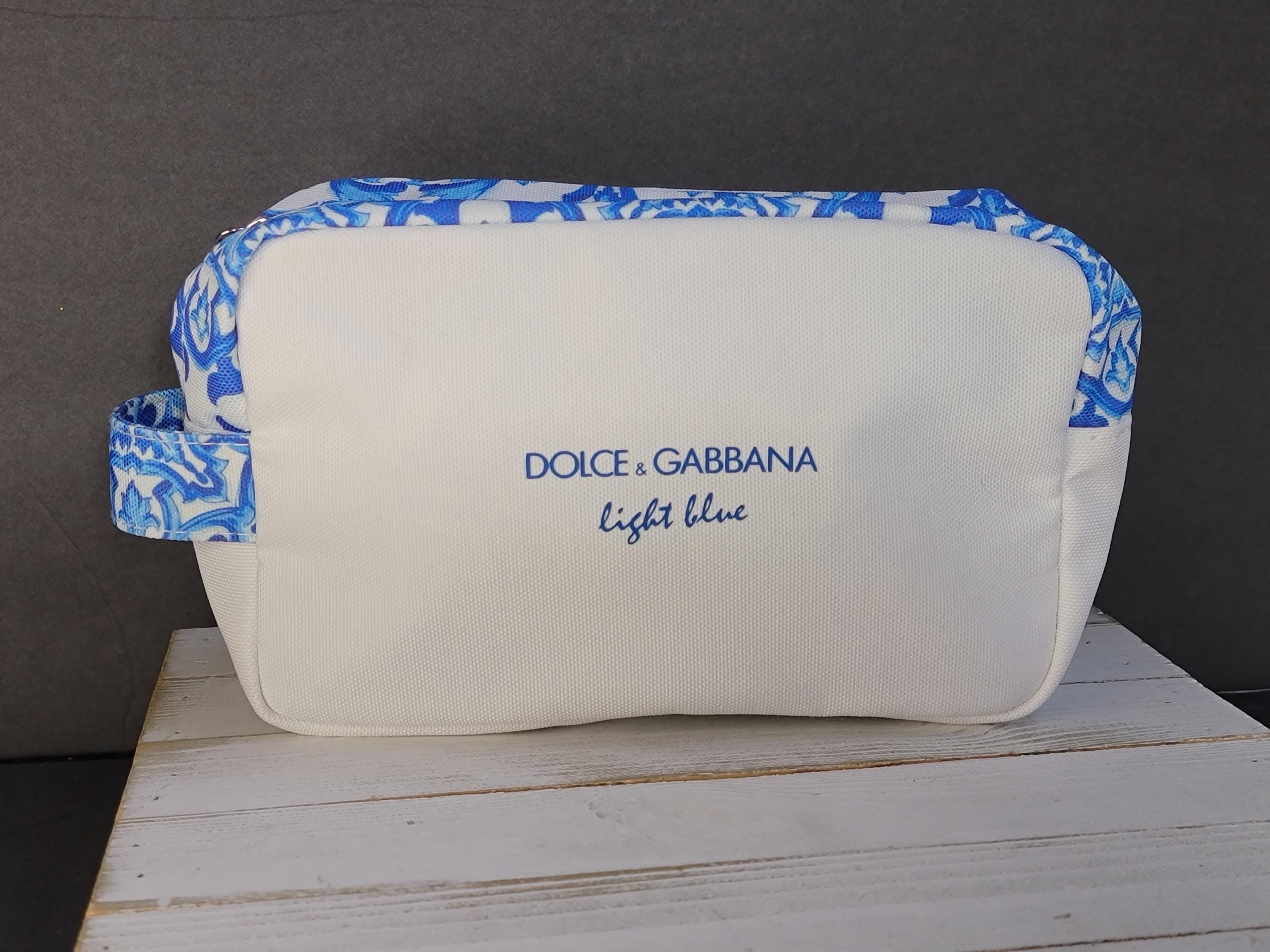 Pochette De Maquillage Dolce & Gabbana Light Blue - Transparente - 8,5 X 6 Pouces - Neuf