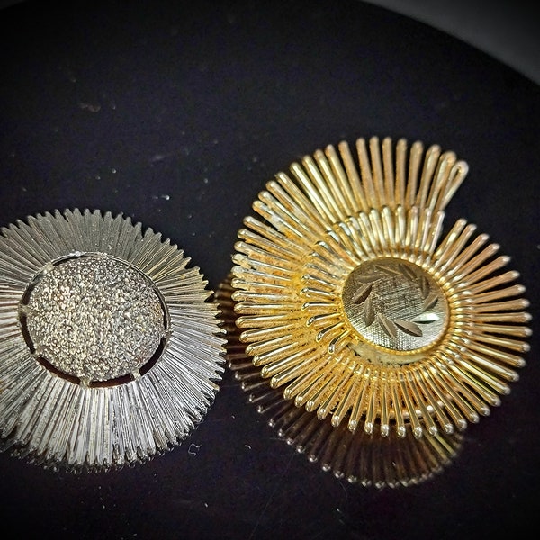 Spille per sciarpa vintage in oro e argento, spilla per cappello, spilla per sciarpa, gioielli a forma di lumaca d'oro