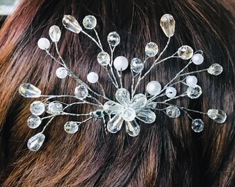 Wedding Hair Comb, Pearl Hair Comb, Beaded Hair Piece, Hair Vine Wedding, Bridal Headpiece, Wedding Hair Piece, Bridal Hair Clip