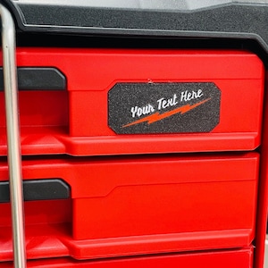 Milwaukee Packout Label - Larger Drawer Badge | Upgrade | Personalization | Name Tags | Mods