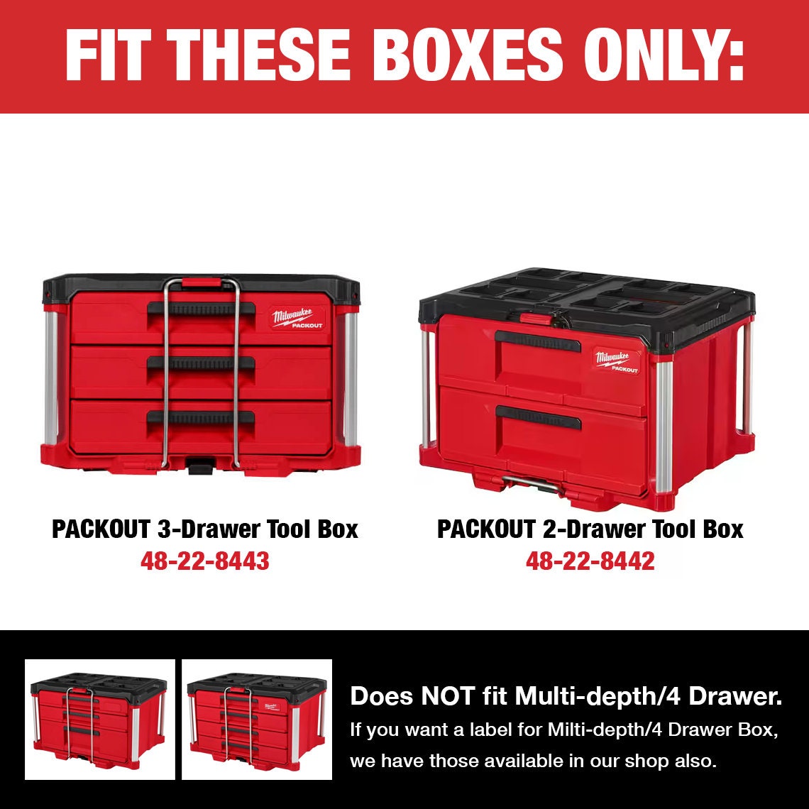 Milwaukee Packout Label - Larger Drawer Badge | Upgrade ...