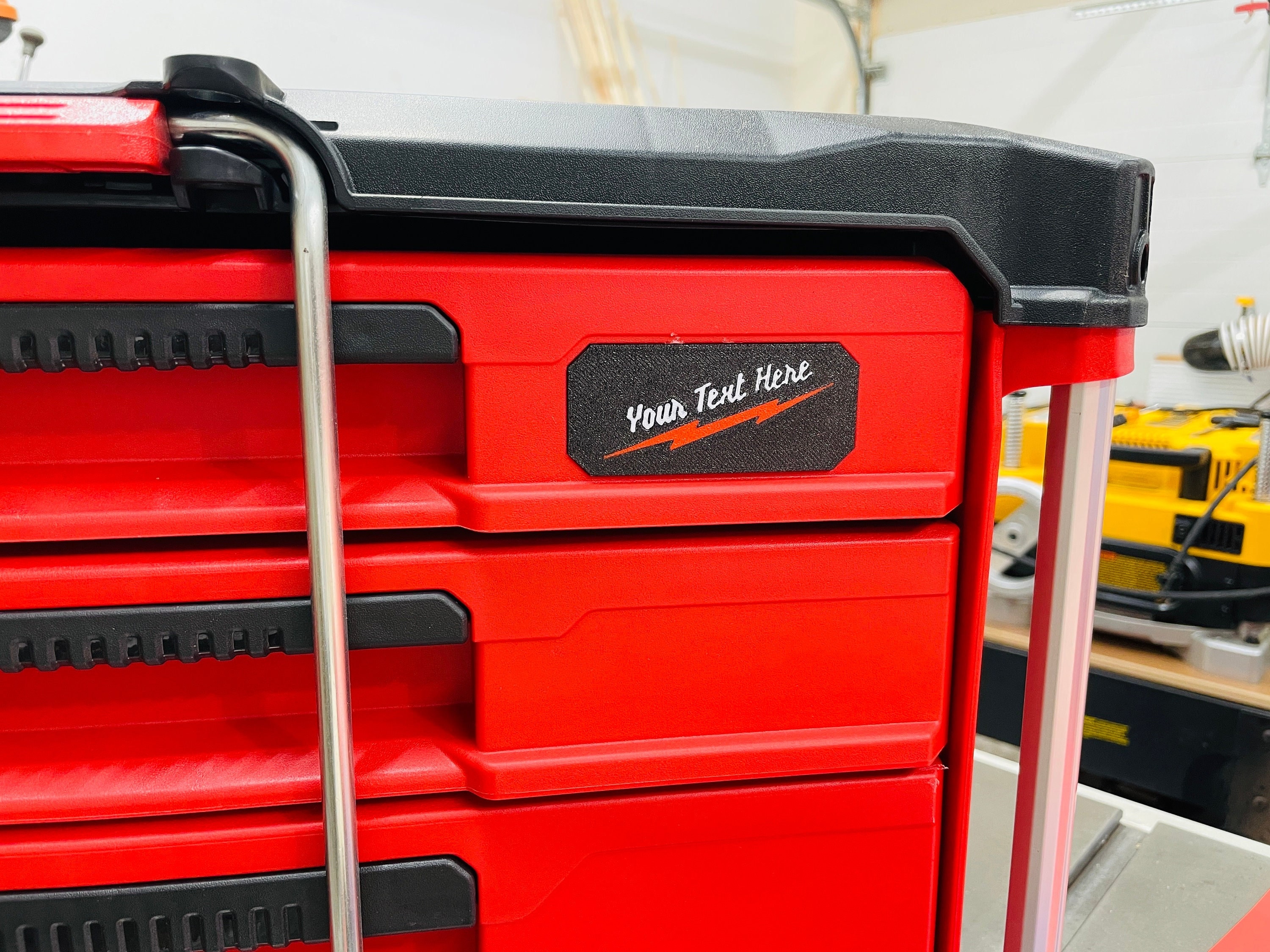 Milwaukee Packout Label - Larger Drawer Badge | Upgrade | Personalization | Name Tags | Mods