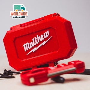 Coffret cadeau personnalisé haut de gamme de style Milwaukee | Cadeau pour lui | Porte-cartes de visite | Cadeau fête des pères | Boîte de rangement | Cadeau homme
