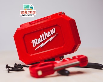 Gadget Guru's Dream: Sleek and Sturdy Storage Box for Milwaukee Tools enthusiast and More - Ideal for Birthdays and Fathers Day