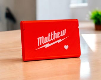 Personalized Business Card Holder | Slim Pocket Case | Valentine’s Day Gift for Him | Custom Name or QR Code, Gift for Dad, Husband, Realtor