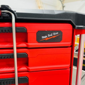 Milwaukee Packout Label - Smaller Drawer Badge | Upgrade | Personalization | Name Tags | Mods