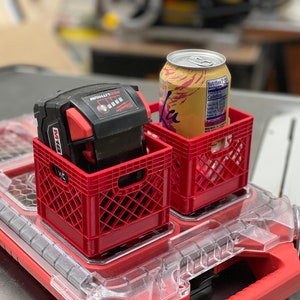 Personalized Feet Mounting Milwaukee PACKOUT Mini Crate | Storage | Organization |  Electrician  | Tools  | Contractor | Gift | Father&#39;s Day
