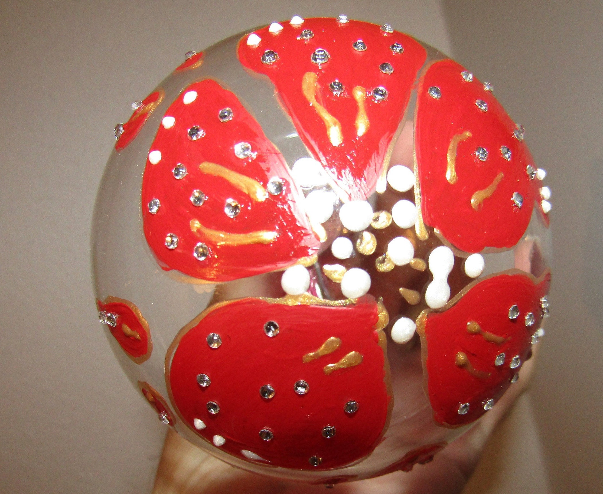 Glass Baubles Hand Painted Baubles Crystal Baubles Gift Etsy