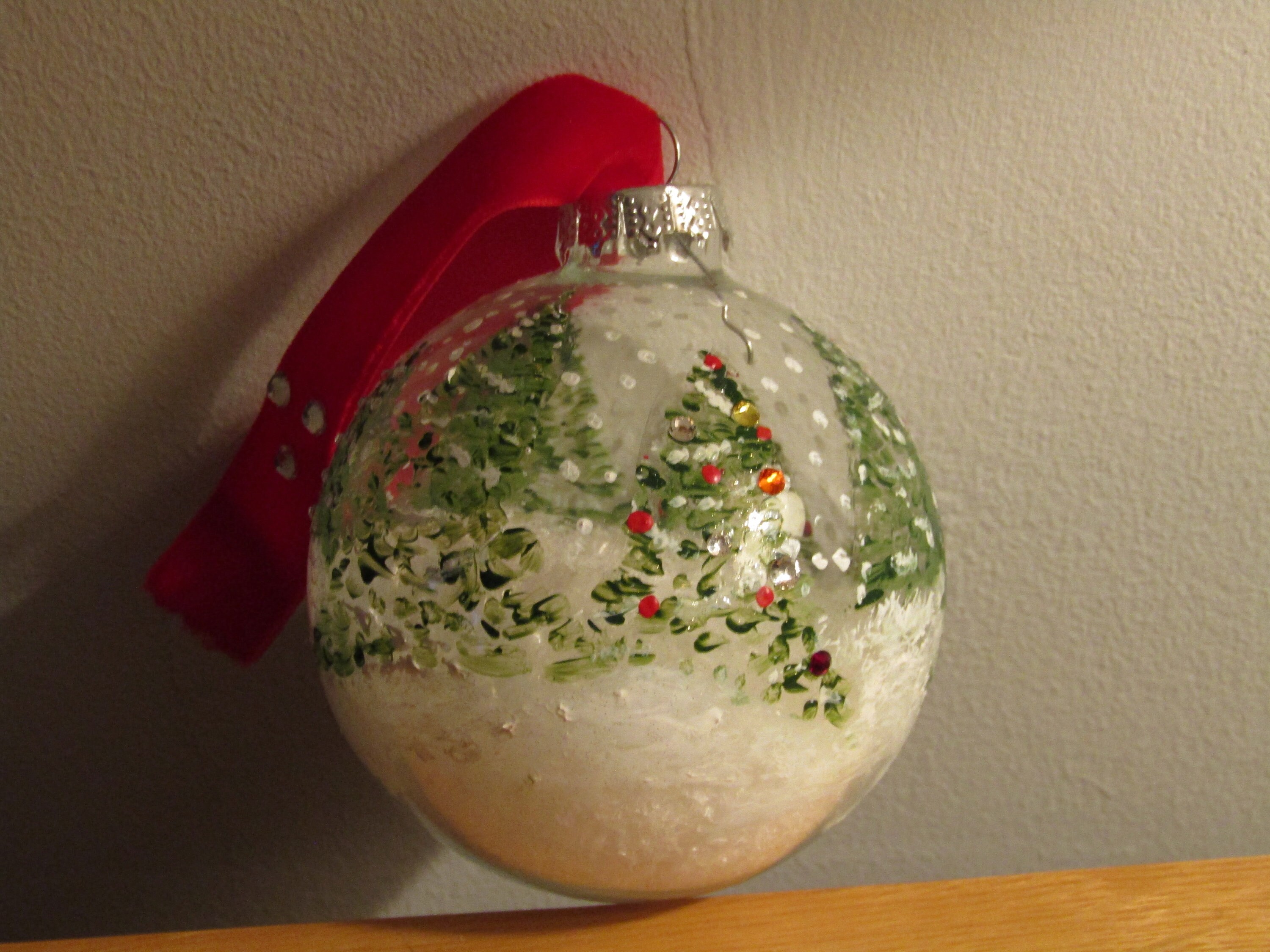 Glass Baubles Hand Painted Baubles Crystal Baubles Gift Etsy