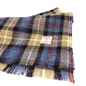 Harris Tweed pure wool quality handcrafted blanket , traditional Scottish heritage luxury throw, Stylish soft home furnishings