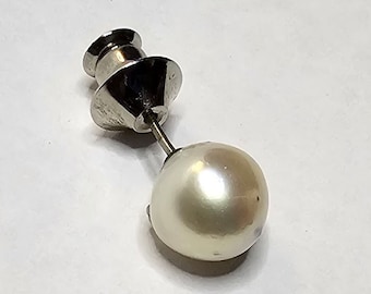 Vintage Very Large 9mm Baroque Natural Pearl Tie Tack from Japan (24-1160)
