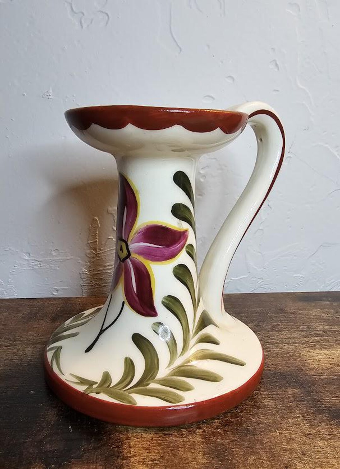 Hand Painted Ceramic Candleholder main image 1