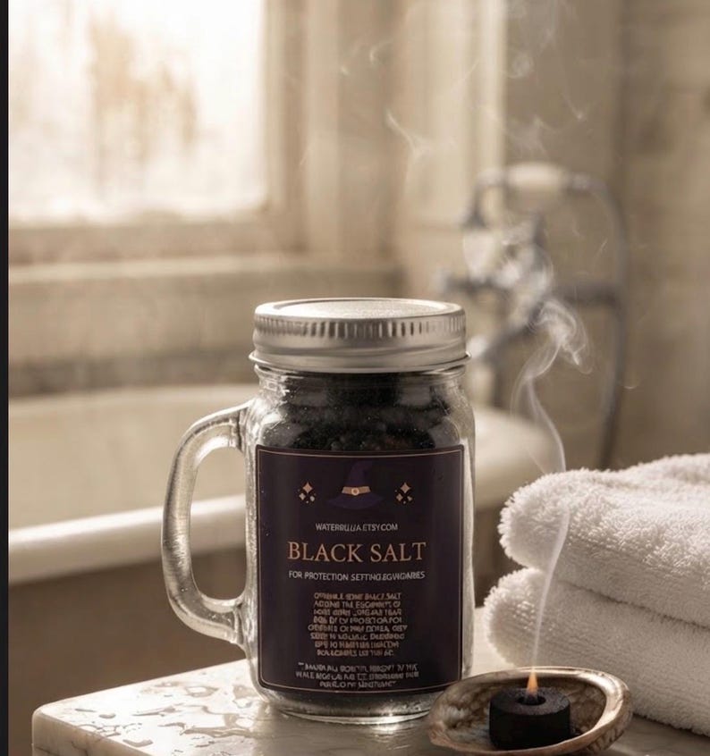 Black Salt, Housewarming Gift, Protection Salt, Ritual Salt, Remove Jinxes, Repel Evil, Sal Negra, Banishing, Spell Work , New Home image 4